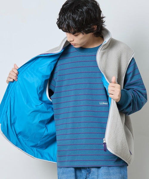 L.L.Bean(エルエルビーン)の「【JAPAN EDITION】トップシャム・ボア・フリース・ベスト(ベスト・メンズ・ライトグレー/ブラック系・SMALL/MEDIUM/LARGE)」の10枚目の写真