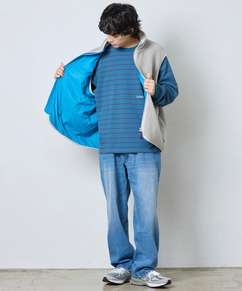 L.L.Bean(エルエルビーン)の「【JAPAN EDITION】トップシャム・ボア・フリース・ベスト(ベスト・メンズ・ライトグレー/ブラック系・SMALL/MEDIUM/LARGE)」の15枚目の写真