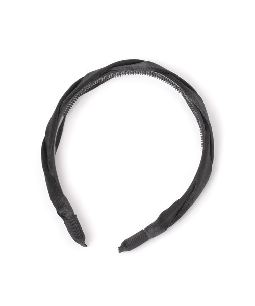 LAKOLE（ラコレ）の「サテンなみなみカチューシャ / 582035（カチューシャ・レディース・ブラック/ベージュ・FREE）」の3枚目の写真