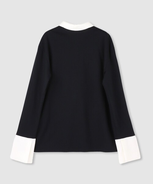 allureville(アルアバイル)の「ファンクショナルカットプルオーバー(Tシャツ/カットソー・レディース・ブラック/オフホワイト・2)」の3枚目の写真