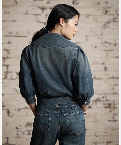 RRL(ダブル アール エル)の「インディゴ デニム ラップ ブラウス(シャツ/ブラウス・レディース・ネイビー系1・1/2/3/4/5)」の7枚目の写真