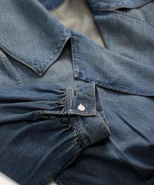 RRL(ダブル アール エル)の「インディゴ デニム ラップ ブラウス(シャツ/ブラウス・レディース・ネイビー系1・1/2/3/4/5)」の4枚目の写真