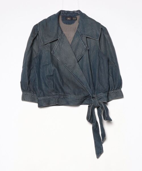 RRL(ダブル アール エル)の「インディゴ デニム ラップ ブラウス(シャツ/ブラウス・レディース・ネイビー系1・1/2/3/4/5)」の3枚目の写真