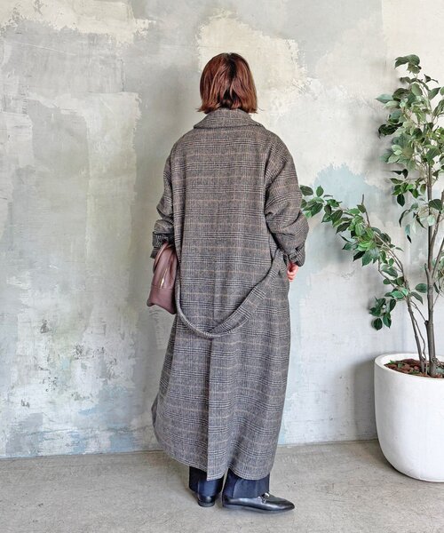RIVE DROITE(リヴドロワ)の「【インフルエンサーSHIHO企画】チェックステンカラーコート(ステンカラーコート・レディース・グレー/ブラウン・38/36)」の17枚目の写真