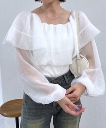 [mline]オフショルボリュームブラウス