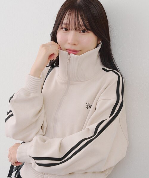 美品⭐︎テラウェア上⭐︎L⭐︎オープンネック セール】【丈が選べる！】スエードポンチトラックジャケット（ブルゾン