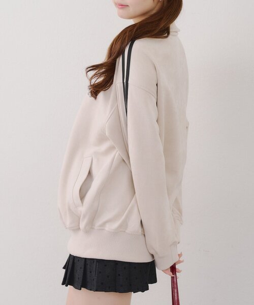 丈が選べる！】スエードポンチトラックジャケット（ブルゾン