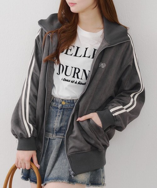 丈が選べる！】スエードポンチトラックジャケット（ブルゾン