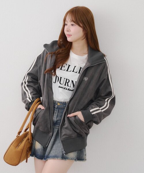 セール】【丈が選べる！】スエードポンチトラックジャケット（ブルゾン