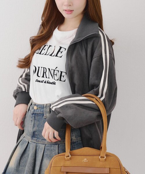 セール】【丈が選べる！】スエードポンチトラックジャケット（ブルゾン