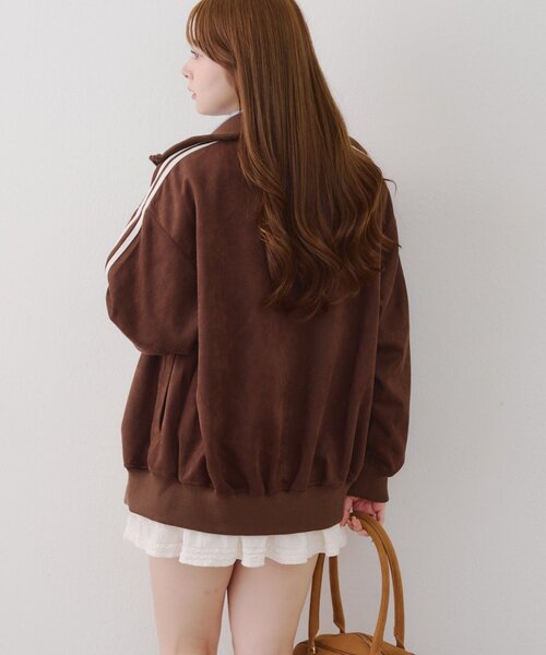 丈が選べる！】スエードポンチトラックジャケット（ブルゾン