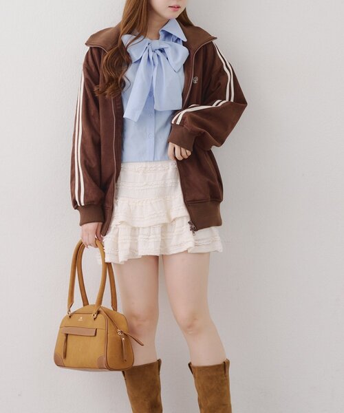 セール】【丈が選べる！】スエードポンチトラックジャケット（ブルゾン