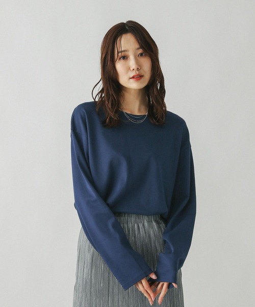 GLOBAL WORK(グローバルワーク)の「Fffit エフィット/汚れ落ちやすい長袖T/580820(Tシャツ/カットソー・レディース・ベージュ/ネイビー/ホワイト系その他2/ブラック・MEDIUM/SMALL/LARGE/X-LARGE)」の20枚目の写真