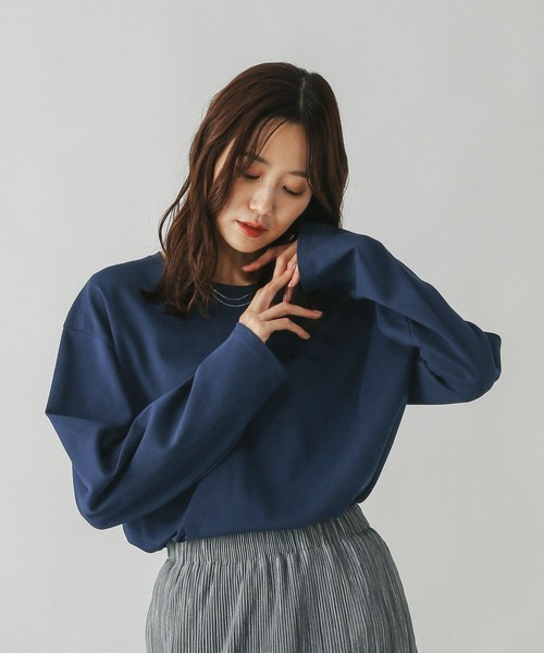 GLOBAL WORK(グローバルワーク)の「Fffit エフィット/汚れ落ちやすい長袖T/580820(Tシャツ/カットソー・レディース・ベージュ/ネイビー/ホワイト系その他2/ブラック・MEDIUM/SMALL/LARGE/X-LARGE)」の21枚目の写真