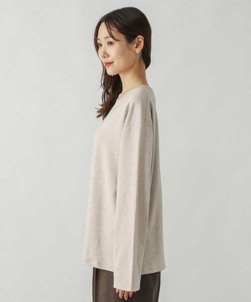 GLOBAL WORK(グローバルワーク)の「Fffit エフィット/汚れ落ちやすい長袖T/580820(Tシャツ/カットソー・レディース・ベージュ/ネイビー/ホワイト系その他2/ブラック・MEDIUM/SMALL/LARGE/X-LARGE)」の11枚目の写真