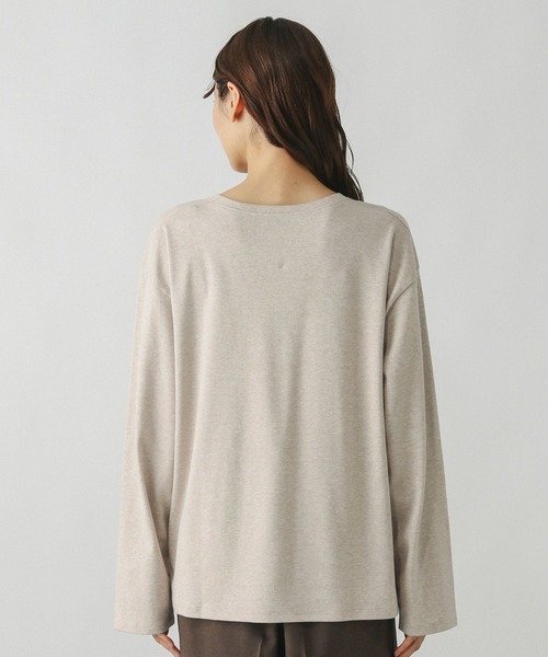 GLOBAL WORK(グローバルワーク)の「Fffit エフィット/汚れ落ちやすい長袖T/580820(Tシャツ/カットソー・レディース・ベージュ/ネイビー/ホワイト系その他2/ブラック・MEDIUM/SMALL/LARGE/X-LARGE)」の12枚目の写真