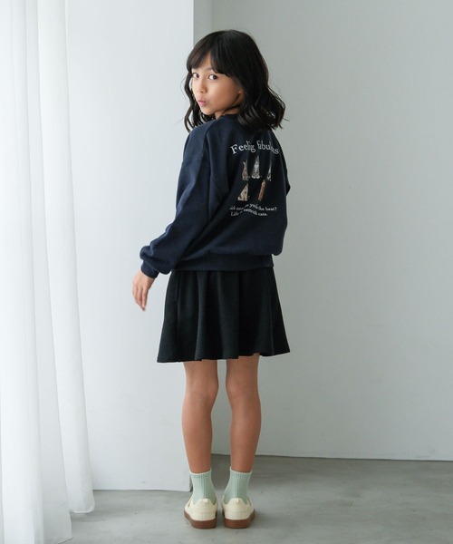 FOUND GOOD（ファウンドグッド）の「G/ウラケフレアスカート（スカート・キッズ・グレー系5/ブラック/ピンク系2・120cm/130cm/140cm/150cm）」の5枚目の写真