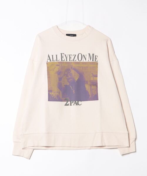 ROYAL FLASH(ロイヤルフラッシュ)の「U/MUSIC(ユーミュージック) / 2PAC 『All Eyez On Me』SWEAT(スウェット・メンズ・ホワイト・M/L/XL)」の1枚目の写真