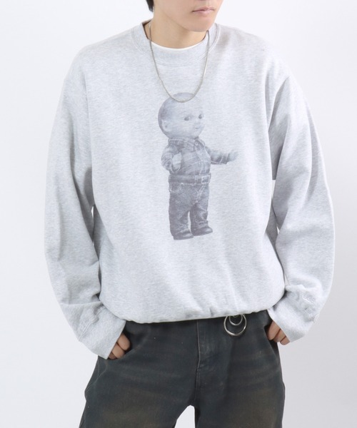 Lee（リー）の「Lee（リー）VINTAGE PRINT SWEAT/ヴィンテージフォトプリントスウェットトレーナー メンズ レディース ユニセックス（スウェット・メンズ・グレー系/グレー系1/グレー系2・M/L/XL）」の5枚目の写真