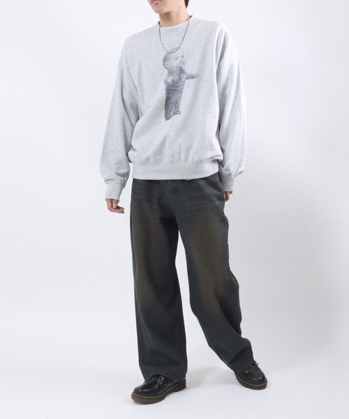 Lee（リー）の「Lee（リー）VINTAGE PRINT SWEAT/ヴィンテージフォトプリントスウェットトレーナー メンズ レディース ユニセックス（スウェット・メンズ・グレー系/グレー系1/グレー系2・M/L/XL）」の10枚目の写真