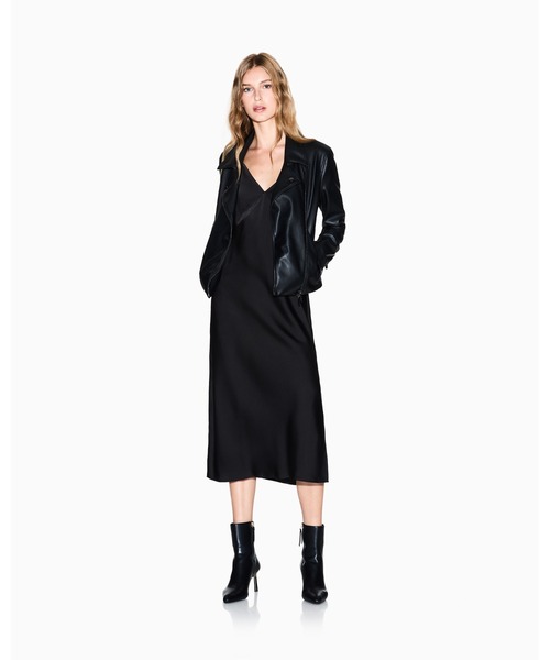 ARMANI EXCHANGE（アルマーニエクスチェンジ）の「【A|X アルマーニ エクスチェンジ】＜オンライン限定＞PUライダースジャケット（ライダースジャケット・レディース・ブラック・X-SMALL/X-LARGE/SMALL/MEDIUM/LARGE）」の3枚目の写真