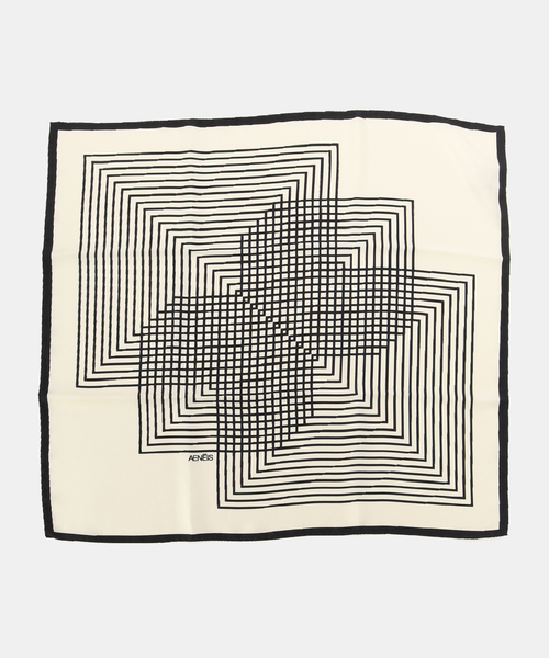 CITYSHOP(シティーショップ)の「AENEIS MINIMUL ILLUSION SILK SCARF 68CM:スカーフ(バンダナ/スカーフ・レディース・アイボリー・FREE)」の7枚目の写真