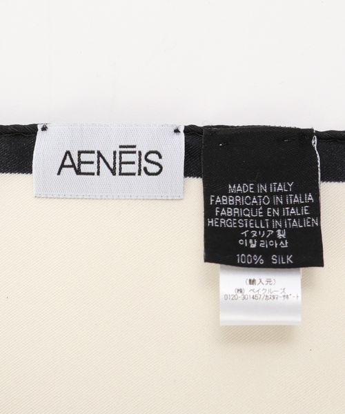 CITYSHOP(シティーショップ)の「AENEIS MINIMUL ILLUSION SILK SCARF 68CM:スカーフ(バンダナ/スカーフ・レディース・アイボリー・FREE)」の9枚目の写真
