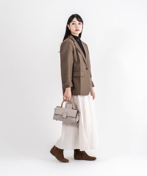 LORISTELLA(ロリステッラ)の「【LORISTELLA/ロリステッラ】2WAY レザー バンブーハンドル ハンドバッグ ワンハンドル バッグ BETH イタリア製(ショルダーバッグ・レディース・ブラック/スモークピンク・FREE)」の16枚目の写真