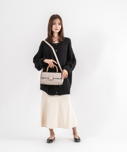 LORISTELLA(ロリステッラ)の「【LORISTELLA/ロリステッラ】2WAY レザー バンブーハンドル ハンドバッグ ワンハンドル バッグ BETH イタリア製(ショルダーバッグ・レディース・ブラック/スモークピンク・FREE)」の20枚目の写真