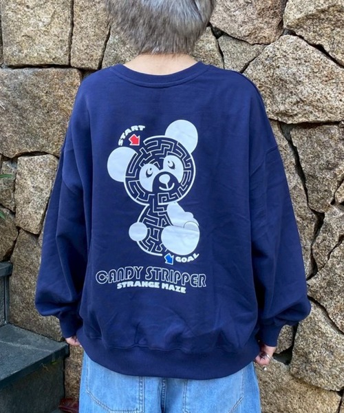 Candy Stripper（キャンディストリッパー）の「CANDY MAZE スウェット（スウェット・レディース・ブラック/ネイビー/オレンジ/オフホワイト・FREE）」の3枚目の写真