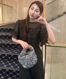 Outfitter lab（アウトフィッターラボ）の「スタイルアップ◎ フォーマル 二次会オケージョン パーティードレス パールトップスキャミワンピース２点セットドレス結婚式 お呼ばれ（ドレス）」