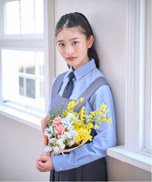 apolinaTシャツ 7-9歳 卒服】【シワになりにくい】角襟シャツ（シャツ/ブラウス）｜pom