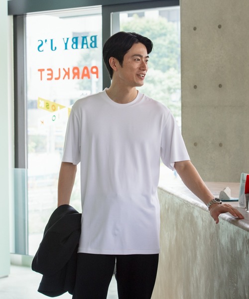 TENTIAL(テンシャル)の「テーラードTシャツ 半袖(Tシャツ/カットソー・メンズ・ブラック/ホワイト・X-SMALL/SMALL/MEDIUM/LARGE/X-LARGE/XX-LARGE)」の2枚目の写真