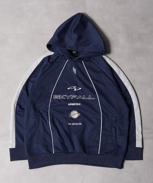 1111clothing(ワンフォークロージング)の「パイピング デザイン パーカー / Piping Design Hoodie(パーカー・メンズ・ネイビー/ブラック/グレー・L/M)」の12枚目の写真