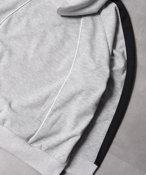 1111clothing(ワンフォークロージング)の「パイピング デザイン パーカー / Piping Design Hoodie(パーカー・メンズ・ネイビー/ブラック/グレー・L/M)」の20枚目の写真