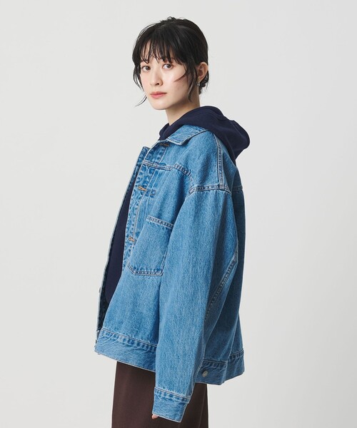 BEAUTY&YOUTH UNITED ARROWS（ビューティーアンドユースユナイテッドアローズ）の「コットンウールブレンド ソリッド＆ボーダーニットフーディ ウォッシャブル（ニット/セーター・レディース・ライトグレー/その他1/ワイン/ネイビー・FREE）」の8枚目の写真