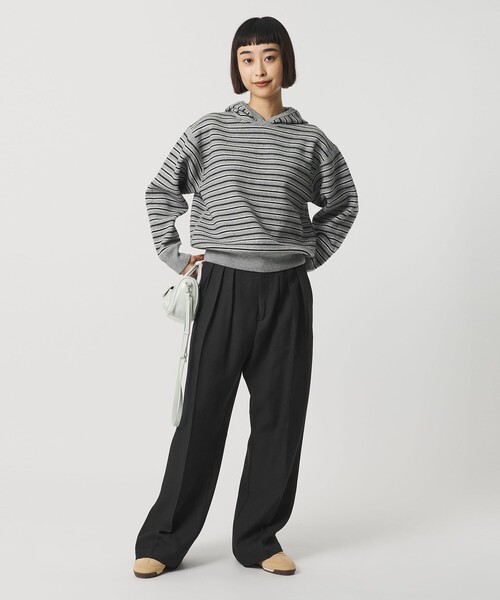 未使用BEAUTY&YOUTH コットンウールブレンドソリッド＆ボーダーニット BEAUTY&YOUTH UNITED ARROWS（ビューティーアンドユースユナイテッド