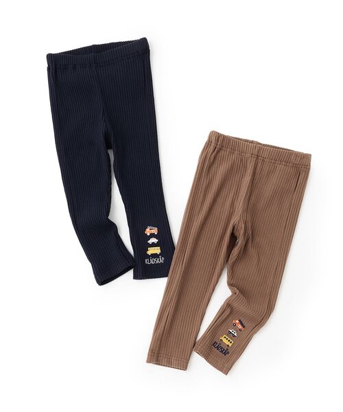 kladskap（クレードスコープ）の「【人気商品再入荷】【直営店で取り扱い無し】働く車刺しゅうロング丈レギパン（その他パンツ・キッズ・ブラウン/ネイビー・90cm/100cm/110cm）」の9枚目の写真