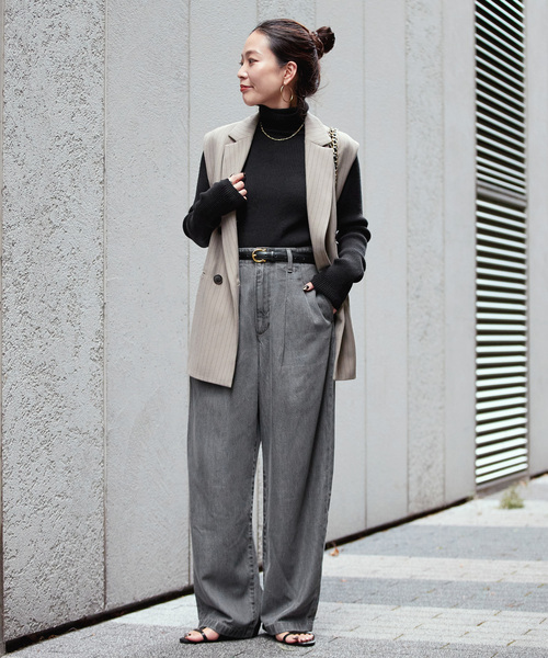 B.C STOCK(ベーセーストック)の「《追加4》ウォッシャブル / DU JOUR/デュ ジュール TROUSER JEAN(デニムパンツ・レディース・チャコールグレー/ネイビー/ブルー系その他・36/38)」の4枚目の写真