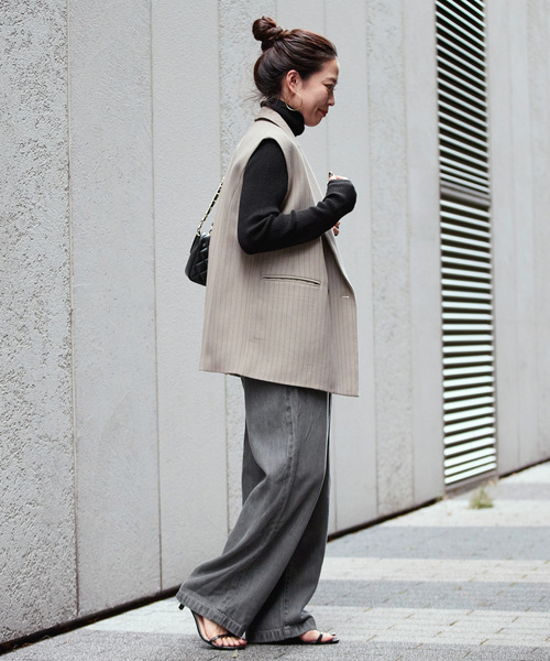 B.C STOCK(ベーセーストック)の「《追加4》ウォッシャブル / DU JOUR/デュ ジュール TROUSER JEAN(デニムパンツ・レディース・チャコールグレー/ネイビー/ブルー系その他・36/38)」の5枚目の写真