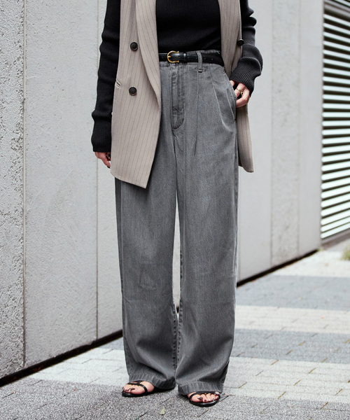 B.C STOCK(ベーセーストック)の「《追加4》ウォッシャブル / DU JOUR/デュ ジュール TROUSER JEAN(デニムパンツ・レディース・チャコールグレー/ネイビー/ブルー系その他・36/38)」の7枚目の写真