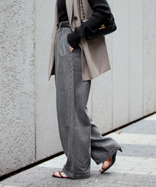 B.C STOCK(ベーセーストック)の「《追加4》ウォッシャブル / DU JOUR/デュ ジュール TROUSER JEAN(デニムパンツ・レディース・チャコールグレー/ネイビー/ブルー系その他・36/38)」の8枚目の写真