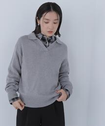 ◇スキッパーポロニット