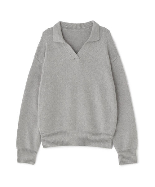 NATURAL BEAUTY BASIC(ナチュラルビューティーベーシック)の「◇スキッパーポロニット(ニット/セーター・レディース・ベージュ/ブルー/グレー・FREE)」の10枚目の写真