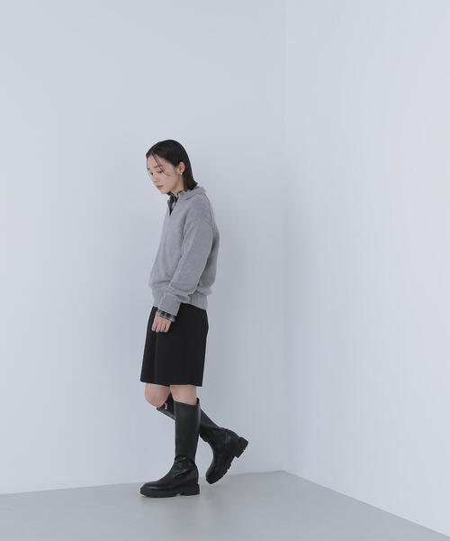NATURAL BEAUTY BASIC(ナチュラルビューティーベーシック)の「◇スキッパーポロニット(ニット/セーター・レディース・ベージュ/ブルー/グレー・FREE)」の7枚目の写真