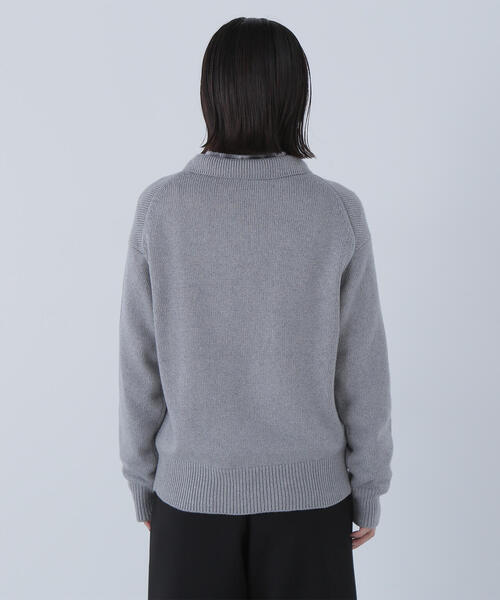 NATURAL BEAUTY BASIC(ナチュラルビューティーベーシック)の「◇スキッパーポロニット(ニット/セーター・レディース・ベージュ/ブルー/グレー・FREE)」の13枚目の写真