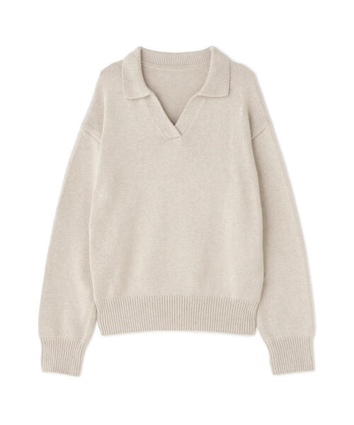 NATURAL BEAUTY BASIC(ナチュラルビューティーベーシック)の「◇スキッパーポロニット(ニット/セーター・レディース・ベージュ/ブルー/グレー・FREE)」の18枚目の写真