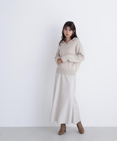 NATURAL BEAUTY BASIC(ナチュラルビューティーベーシック)の「◇スキッパーポロニット(ニット/セーター・レディース・ベージュ/ブルー/グレー・FREE)」の19枚目の写真