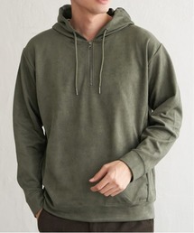 ikka（イッカ）の「【抗菌防臭／吸水速乾】GOKU楽スエードハーフジップパーカ（パーカー・メンズ）」