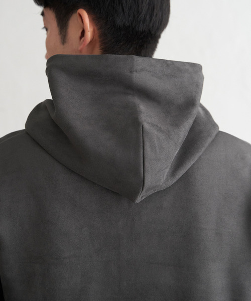 ikka（イッカ）の「【抗菌防臭／吸水速乾】GOKU楽スエードハーフジップパーカ（パーカー・メンズ・カーキ/グレイッシュベージュ/ブルー/キャメル/チャコール・M/L/XL/S）」の12枚目の写真